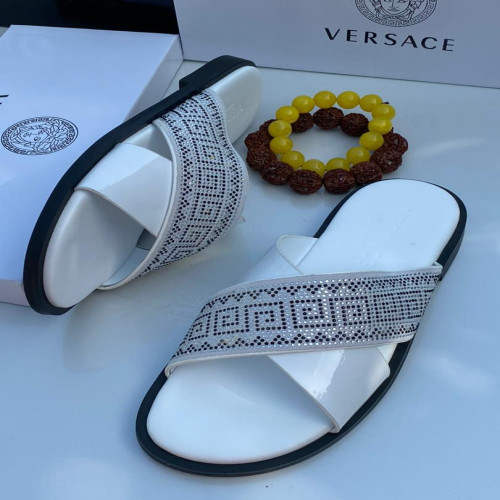 Versace Italian Pam Slippers White