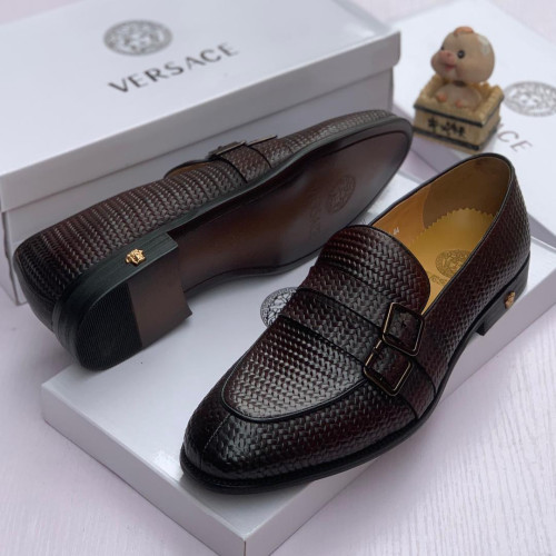 Versace Corporate Italian Shoes - Coffee