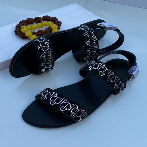 Black Italian Flat Sandal