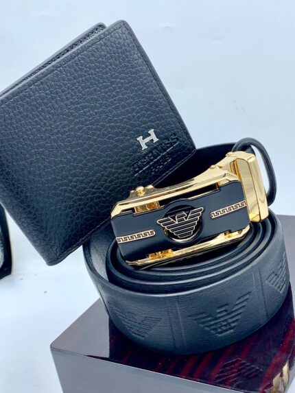 Giorgio Armani Luxury Belt and Wallet Combo