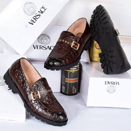 Versace Patent Black Luxury Loafers