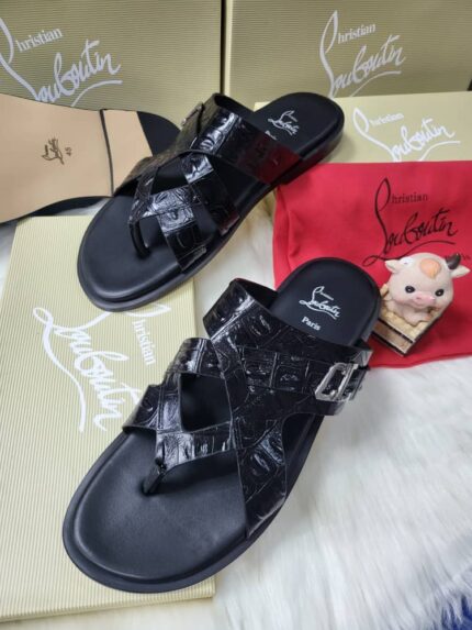 Quality Christian Louboutin Men's Palm Slippers